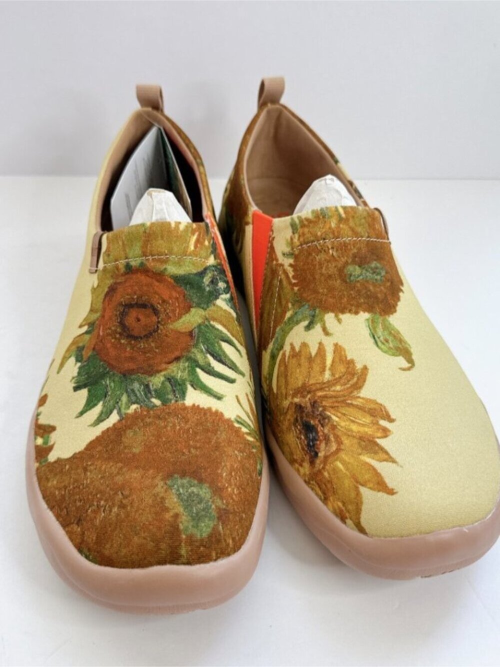 Men's Size 12 NWT UIN Van Gogh Sunflowers Slip-On Shoes Art Travel Canvas Loafer - Picture 4 of 10